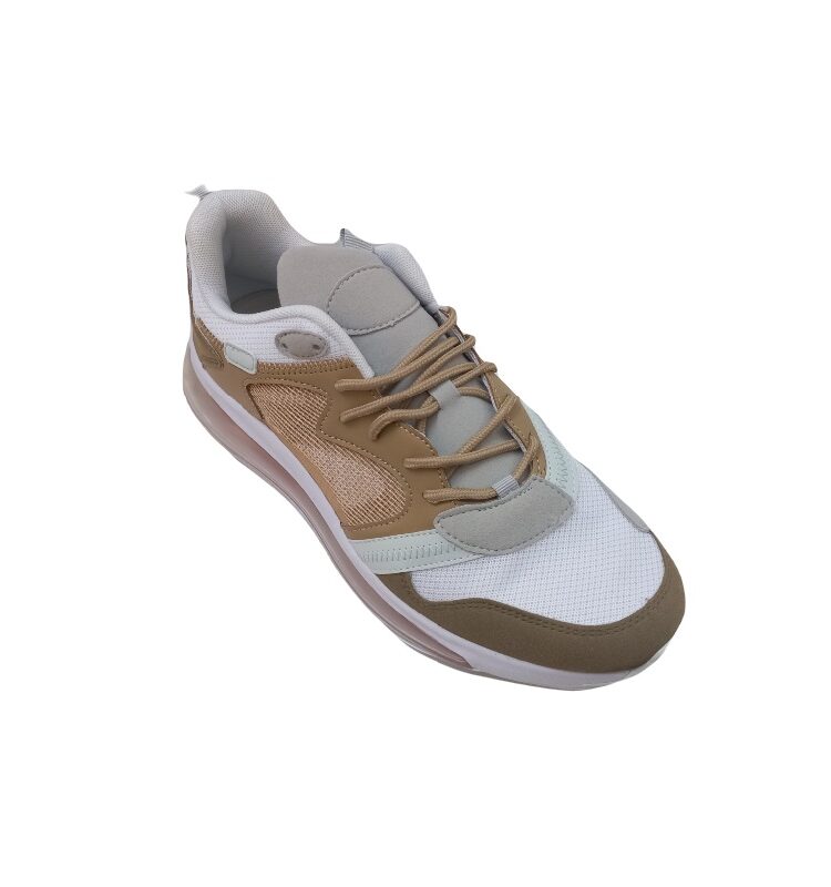 Ανδρικά sneakers σε μπεζ-λευκό χρώμα, με αερόσολα, Μ25316