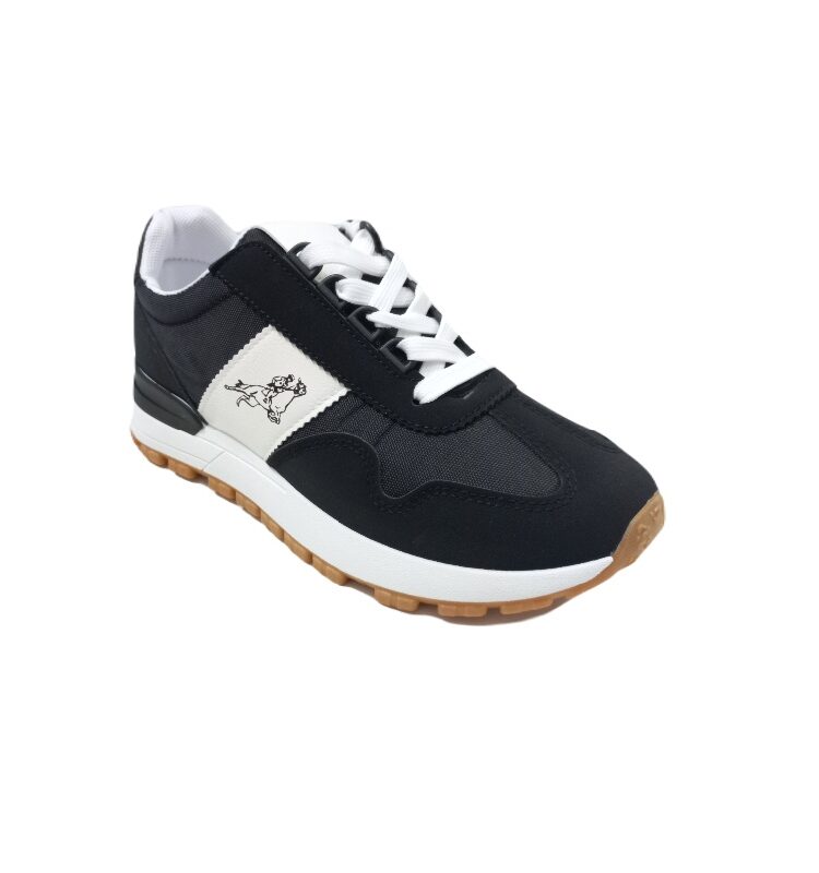 Unisex αθλητικά sneakers, μαύρα, με σόλα κρεπ, Μαργαράς 2702