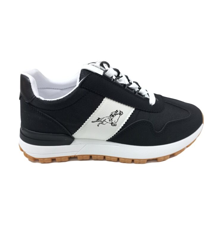 Αθλητικά unisex sneakers, σε μαύρο χρώμα με κορδόνια, Μαργαράς 2702