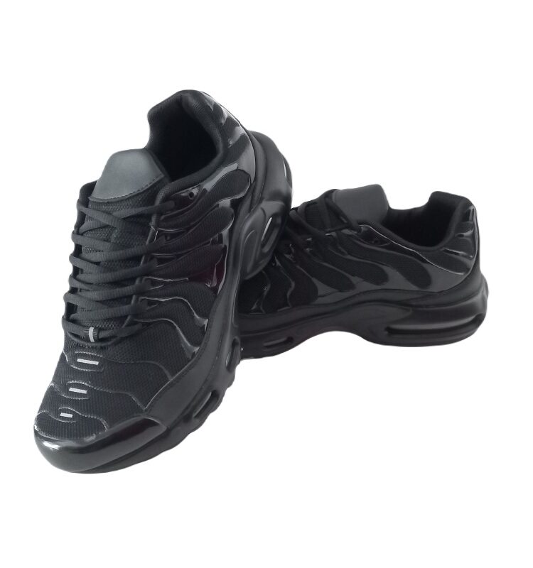 Ανδρικά sneakers μαύρα, με κορδόνια, Μαργαράς 801