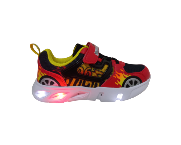 Goo Παιδικά Αθλητικά Παπούτσια Κόκκινα Νο22-35 Με Φωτάκια