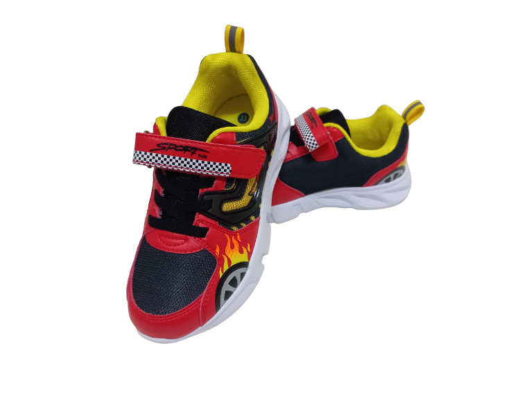 Goo Παιδικά Αθλητικά Παπούτσια Κόκκινα Νο22-35 Με Φωτάκια